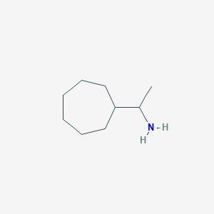 molecular formula C9H19N B13230062 1-Cycloheptylethan-1-amine 