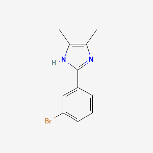 molecular formula C11H11BrN2 B13230083 2-(3-Bromophenyl)-4,5-dimethyl-1H-imidazole 