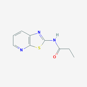 molecular formula C9H9N3OS B13230099 N-{[1,3]thiazolo[5,4-b]pyridin-2-yl}propanamide 