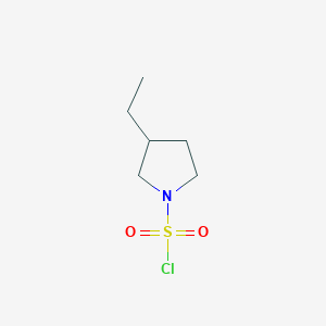 molecular formula C6H12ClNO2S B13230104 3-Ethylpyrrolidine-1-sulfonyl chloride 
