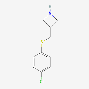 molecular formula C10H12ClNS B13230110 3-{[(4-Chlorophenyl)sulfanyl]methyl}azetidine 