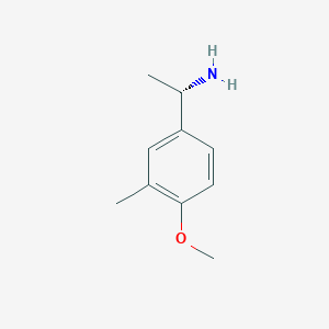 molecular formula C10H15NO B13230123 (1S)-1-(4-methoxy-3-methylphenyl)ethan-1-amine 