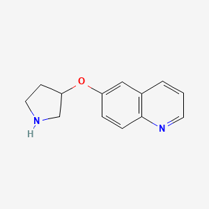 molecular formula C13H14N2O B13230127 6-(Pyrrolidin-3-yloxy)quinoline 