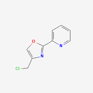 molecular formula C9H7ClN2O B13230146 2-[4-(Chloromethyl)-1,3-oxazol-2-yl]pyridine 