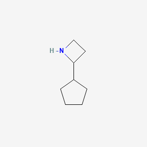 molecular formula C8H15N B13230168 2-Cyclopentylazetidine 