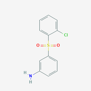 molecular formula C12H10ClNO2S B13230175 3-(2-Chlorobenzenesulfonyl)aniline 