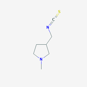 molecular formula C7H12N2S B13230177 3-(Isothiocyanatomethyl)-1-methylpyrrolidine 