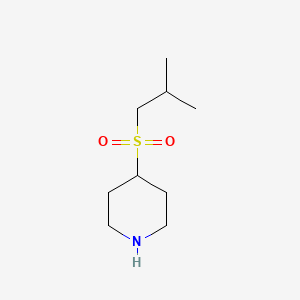 molecular formula C9H19NO2S B13230198 4-(2-Methylpropanesulfonyl)piperidine 