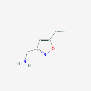 molecular formula C6H10N2O B1323022 [(5-Ethylisoxazol-3-yl)methyl]amine CAS No. 893638-97-6