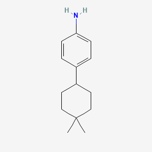 molecular formula C14H21N B13230224 4-(4,4-Dimethylcyclohexyl)aniline 