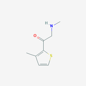 molecular formula C8H11NOS B13230269 2-(Methylamino)-1-(3-methylthiophen-2-yl)ethan-1-one 