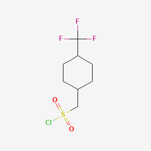 molecular formula C8H12ClF3O2S B13230294 [4-(Trifluoromethyl)cyclohexyl]methanesulfonyl chloride 