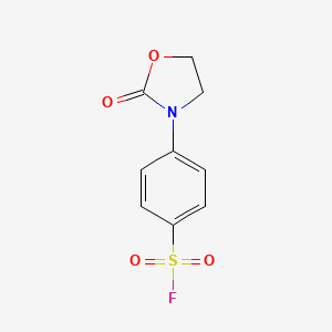 molecular formula C9H8FNO4S B13230298 4-(2-Oxo-1,3-oxazolidin-3-YL)benzenesulfonyl fluoride 