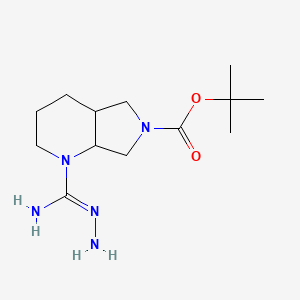 molecular formula C13H25N5O2 B13230306 tert-Butyl 1-(N-aminocarbamimidoyl)-octahydro-1H-pyrrolo[3,4-b]pyridine-6-carboxylate 