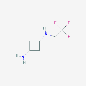 molecular formula C6H11F3N2 B13230308 N1-(2,2,2-trifluoroethyl)cyclobutane-1,3-diamine 