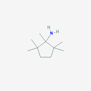 molecular formula C10H21N B13230312 1,2,2,5,5-Pentamethylcyclopentan-1-amine 