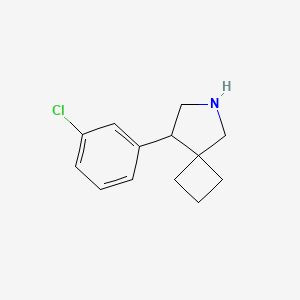 molecular formula C13H16ClN B13230314 8-(3-Chlorophenyl)-6-azaspiro[3.4]octane 