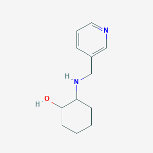molecular formula C12H18N2O B13230343 2-((Pyridin-3-ylmethyl)amino)cyclohexan-1-ol 