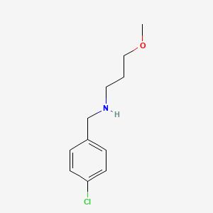 molecular formula C11H16ClNO B13230357 [(4-Chlorophenyl)methyl](3-methoxypropyl)amine 