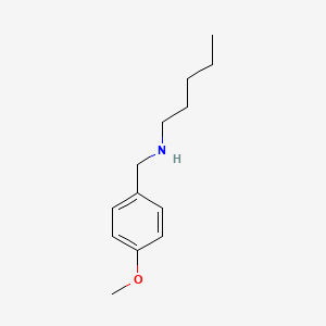 molecular formula C13H21NO B13230368 [(4-Methoxyphenyl)methyl](pentyl)amine 