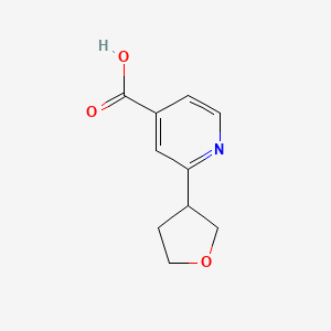 molecular formula C10H11NO3 B13230381 2-(Tetrahydrofuran-3-yl)isonicotinic acid 