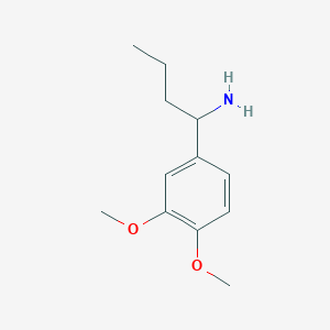 molecular formula C12H19NO2 B13230397 1-(3,4-Dimethoxyphenyl)butylamine 