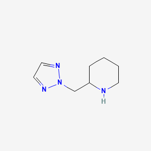 molecular formula C8H14N4 B13230401 2-[(2H-1,2,3-Triazol-2-yl)methyl]piperidine 