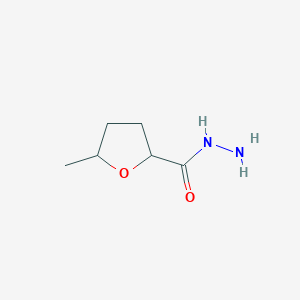 molecular formula C6H12N2O2 B13230405 5-Methyloxolane-2-carbohydrazide 