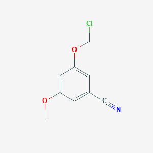 molecular formula C9H8ClNO2 B13230412 3-(Chloromethoxy)-5-methoxybenzonitrile 