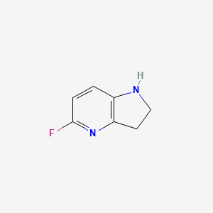 molecular formula C7H7FN2 B13230445 5-Fluoro-1H,2H,3H-pyrrolo[3,2-B]pyridine 