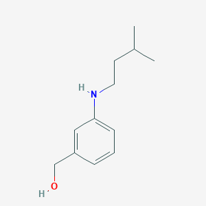 molecular formula C12H19NO B13230455 {3-[(3-Methylbutyl)amino]phenyl}methanol 