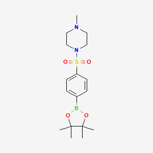 molecular formula C17H27BN2O4S B1323046 1-Methyl-4-[4-(tetramethyl-1,3,2-dioxaborolan-2-yl)benzenesulfonyl]piperazine CAS No. 914610-39-2