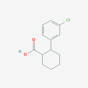 molecular formula C13H15ClO2 B13230490 2-(3-Chlorophenyl)cyclohexanecarboxylicacid 