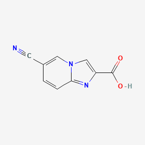 molecular formula C9H5N3O2 B1323050 6-Cyanoimidazo[1,2-a]pyridine-2-carboxylic acid CAS No. 1020035-67-9