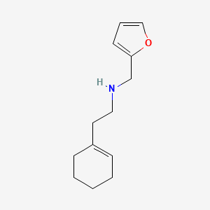 molecular formula C13H19NO B13230508 [2-(Cyclohex-1-en-1-yl)ethyl](furan-2-ylmethyl)amine 