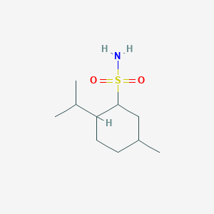 molecular formula C10H21NO2S B13230516 5-Methyl-2-(propan-2-yl)cyclohexane-1-sulfonamide 