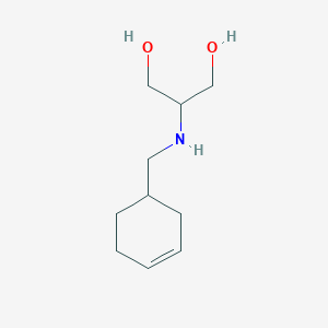 molecular formula C10H19NO2 B13230527 2-[(Cyclohex-3-en-1-ylmethyl)amino]propane-1,3-diol 
