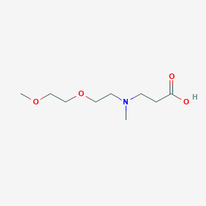 molecular formula C9H19NO4 B13230531 3-{[2-(2-Methoxyethoxy)ethyl](methyl)amino}propanoic acid 