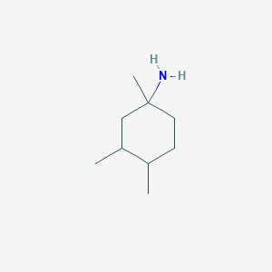 molecular formula C9H19N B13230553 1,3,4-Trimethylcyclohexan-1-amine 