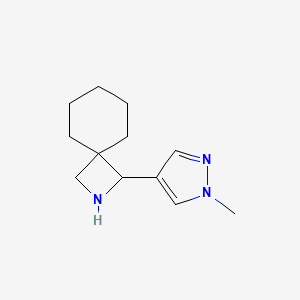 molecular formula C12H19N3 B13230559 1-(1-Methyl-1H-pyrazol-4-yl)-2-azaspiro[3.5]nonane 