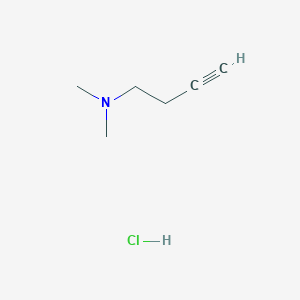 molecular formula C6H12ClN B13230560 (But-3-yn-1-yl)dimethylamine hydrochloride 