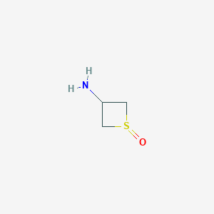 molecular formula C3H7NOS B13230564 3-Amino-1lambda4-thietan-1-one 