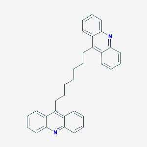 molecular formula C33H30N2 B132306 1,7-Bis(9-acridinyl)heptane CAS No. 141946-28-3
