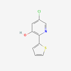 molecular formula C9H6ClNOS B13230618 5-Chloro-2-(thiophen-2-yl)pyridin-3-ol 