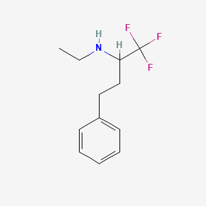 molecular formula C12H16F3N B13230652 Ethyl(1,1,1-trifluoro-4-phenylbutan-2-yl)amine 