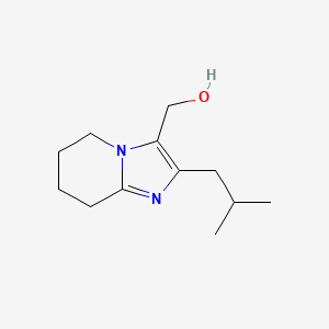 molecular formula C12H20N2O B13230683 [2-(2-Methylpropyl)-5H,6H,7H,8H-imidazo[1,2-a]pyridin-3-yl]methanol 