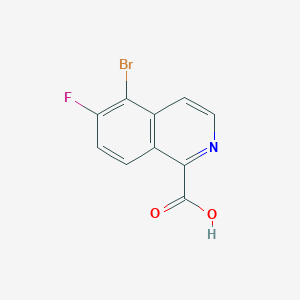 molecular formula C10H5BrFNO2 B13230712 5-Bromo-6-fluoroisoquinoline-1-carboxylic acid 