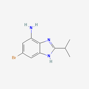 molecular formula C10H12BrN3 B13230733 5-bromo-2-(propan-2-yl)-1H-1,3-benzodiazol-7-amine 