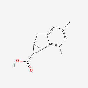 molecular formula C13H14O2 B13230745 2,4-Dimethyl-1H,1aH,6H,6aH-cyclopropa[a]indene-1-carboxylic acid 