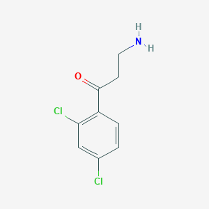 molecular formula C9H9Cl2NO B13230761 3-Amino-1-(2,4-dichlorophenyl)propan-1-one 